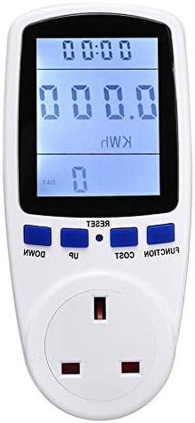 Energie Watt Meter - Stroom Monitor - Elektriciteit Verbruik - Digitale LCD Display - Tot 2900W - Zoals getoond
