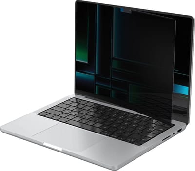 Spigen SafeView Privacy Glass Geschikt voor Macbook Pro 14 Inch (M5/M4/M3/M2/M1) - Screen Protector - Magnetische Installatie