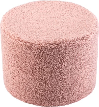 Wigiwama Teddy Pouffe / Poef - Ø40x25cm - Guava Pink