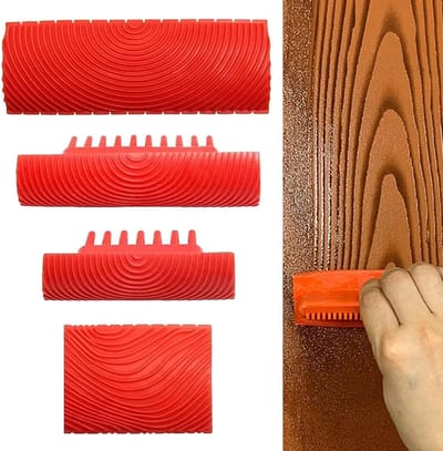 Rubber muurdecoratie schildertools voor DIY wanddecoraties - 4 stuks, ideaal voor creatief schilderen en decoreren