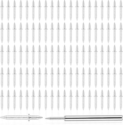 Dubbelkops Spijkers - Plintnagels Lijstwerk - Bevestigen Plinten - Onzichtbaar Ontwerp - 100 stuks - Zilver