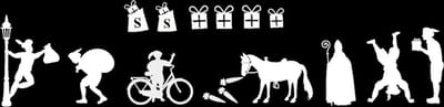 Mint11 - Herbruikbare raamstickers - Uitbreidingsset - Pieten - Sinterklaas - Kerst - Feestdagen - Wit - raamdecoratie - sticker