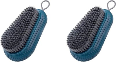 Wasborstels Set - Kleding Borstels - Schoonmaken Kleding - Duurzame Zachte Borstels - 2 Stuks - Marineblauw