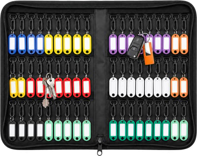 Purepeak Sleuteletui Geschikt voor 54 Sleutels - Sleutelhouder met Rits - Key Organizer - Waterdicht - Fireproof