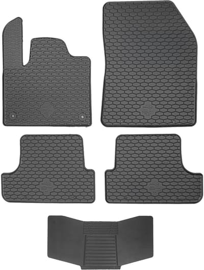 Max-Dywanik Doma - Opel Grandland X - Peugeot 3008 II - Citroën C5 Aircross - Zwart Rubber - Bevestigde Matten