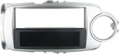 2-DIN frame met bakje Toyota Yaris 2011- Zilver