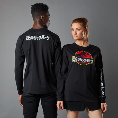 Jurassic Park Primal Kanji Unisex Long Sleeved T-Shirt - Zwart - L