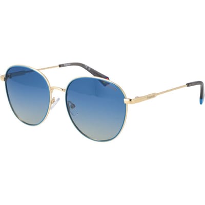 Polaroid Ronde Unisex Goud Blauw Blauw Gradiënt Gepolariseerd PLD 6215/S/X