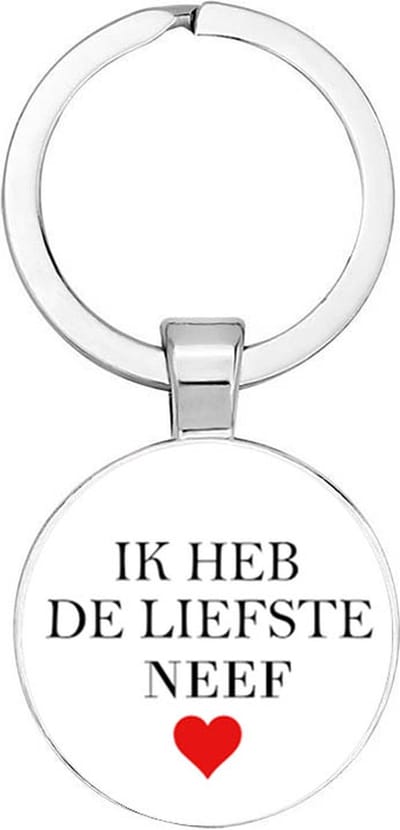 Akyol - Ik heb de liefste neef Sleutelhanger - liefde - de liefste neef - familielid - cadeautje voor neef - familie - beste ooit - cadeau - verjaardag - kado - geschenk - gift - verrassing - liefste ooit - 2,5 x 2,5 CM