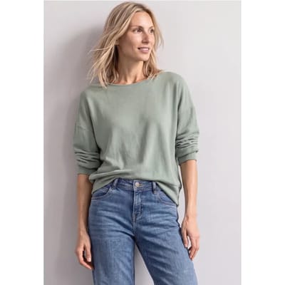 Shirt met lange mouwen en elastische zoom
