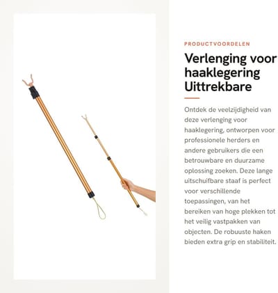 Dailygoods- Uittrekbare Stang - Duurzaam - Telescopisch - Professioneel Gereedschap - Robuuste Haken - Lange Uitschuifbare Staaf - Telescopische Stang