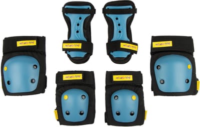 Nijdam Skate Beschermset Junior - Gamekeeper - Zwart/Blauw - M