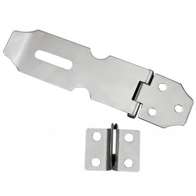 Dailygoods- Hangslot Heavy-Duty - Roestvrij Stalen Deurvergrendeling - Hasp Beveiliging - Montage Accessoires - Verstelbare Installatie - Flexibele Zwaaiende Hasp - Deurslot