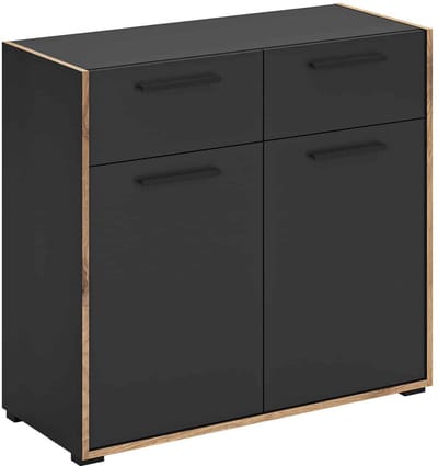 Bueno Garderobekast Basalt Melamine Trim NoxOak NB - 37x95x86cm