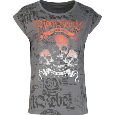 Rock Rebel by EMP - Rock T-shirt - S tot L - voor Vrouwen - grijs