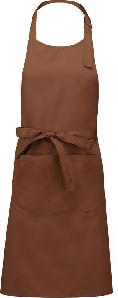 Zazlo® Basic Pro Premium - Comfort in kleur - Keukenschort - 100% katoen - BBQ Schort - Schort - Horecakwaliteit - Unisex - One Size Fits All - Wasbaar op 60° - Cacao
