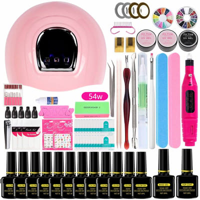 NAXSIR Complete Nagellak Set | 8ml | Met Manicure Licht (18LED/36LED/54W) | Alle Accessoires Inbegrepen | Perfect voor Beginners & Professionele Nagelstylisten