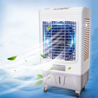 Mobiele Air Cooler - Verdamper Koeler - Buiten Koelen - Grote Tank Capaciteit - 61x39x111cm - Wit