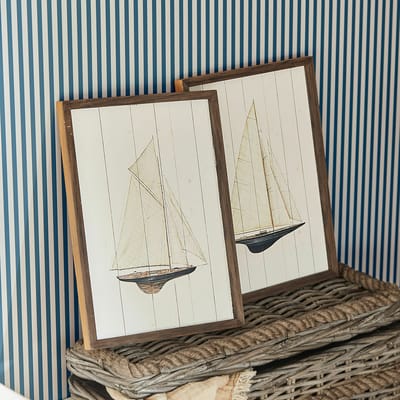 LOBERON Schilderij set van 2 Lemoux crème/bruin