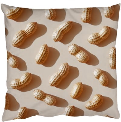 Sierkussens - Kussentjes Woonkamer - 50x50 cm - Pinda's - Patroon - Beige
