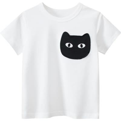 Nieuwe Zomerstijl Kinderkleding, Meisjes T-shirts, Babykleding met korte mouwen 140cm black