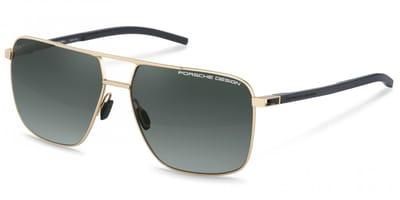 Porsche Design P8963 GOLD BLACK/SMOKE SHADED 61/14/145 Unisex Zonnebrillen