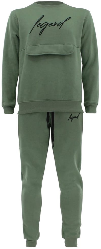 Joggingpak sweater Heren/Dames signature Milano Olive XS