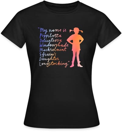 Pippi Langkous My Name Is … Bunt T-Shirt Dames