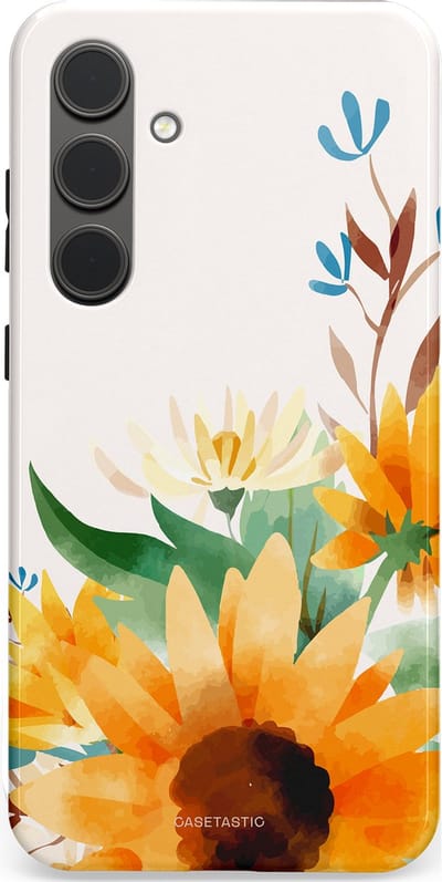 Casetastic Hoesje Geschikt voor Samsung S24 Plus - Stijlvolle Beschermende Duo-layer Case - Stralend geel