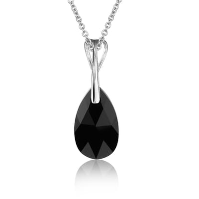 Montebello Ketting Pia DZ519H - Swarovski Druppel - 925 Zilver Gerhod. - 16mm - 50c