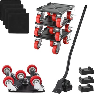 Meubellifter Set met 5 Draaibare Wielen voor Makkelijk Meubeltransport - Tot 1500 kg Draagkracht