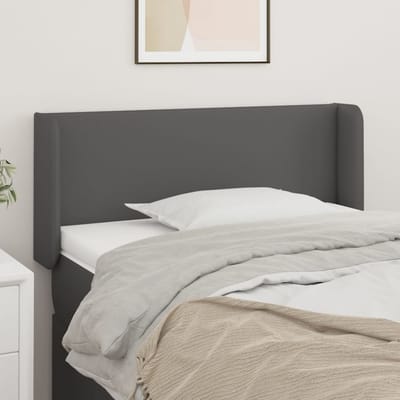 vidaXL - Hoofdbord - met - randen - 83x16x78/88 - cm - kunstleer - grijs