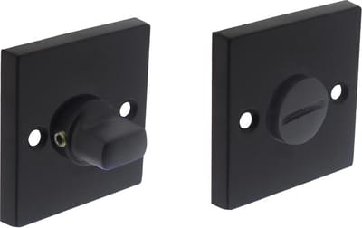 Intersteel Rozet toilet-/badkamersluiting vierkant groot mat zwart