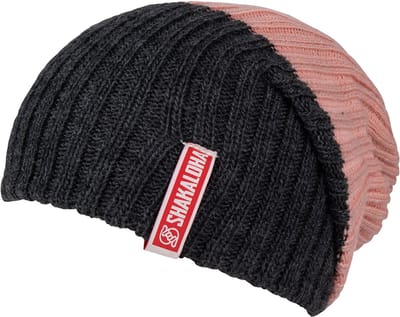 Shakaloha Gebreide Wollen Muts Heren & Dames Beanie Hat van merino wol zonder voering - Buxy Beanie MrnRv PinkGrey Unisex - One Size Wintermuts