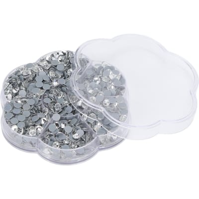 1440 Stuks Hot Fix Strass Steentjes Glas Platte Bodem Transparant Wit DIY Accessoires voor Kleding Schoenen