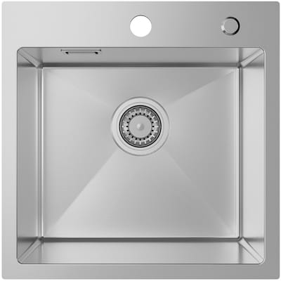 SOFETIY MAX Spoelbak voor keuken 45 x 45 cm - Vierkante RVS Gootsteen - Spoelbakken Keuken voor Inbouw of Bovenmontage