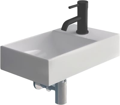Kleine keramische wastafel voor gastentoilet en badkamer - 45 cm