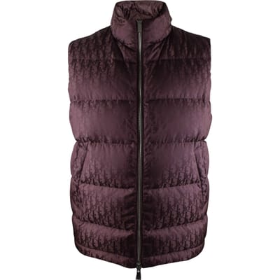 Dior Schuin aflopend vest Bruin