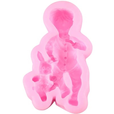 3D Siliconen Fondant Taartvorm Creatieve Chocolade Sugarcraft Vorm Decoreren DIY Tool(Meisje)
