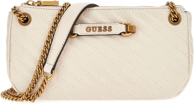 GUESS Schoudertas Sela Mini Convertible Xbody Top Zip Bone Crème