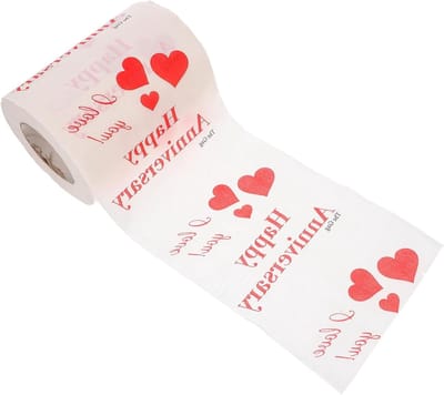 Romantisch toiletpapier met hartdruk - I Love The Poo Out of You - Perfect voor Valentijnsdag, bruiloften en verjaardagen voor geliefden