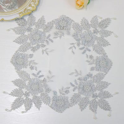 NIEUW kralen borduurwerk tafel placemat doek Bruiloft Kerst bloemen diner placemat keuken Tafeldecoratie en accessoires square 38cm