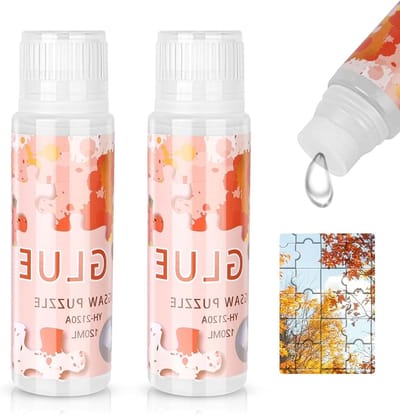 240 ml puzzellijm, vloeibare lijm voor volwassenen en kinderen, transparante lijm voor het bevestigen en ophangen van puzzels van 3000 tot 6000 stukjes