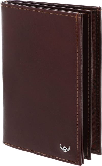 Golden Head Leren identiteitskaarthoesje Colorado RFID Protect Ausweisetui mit Scheinfach 4476 Tabacco bruine