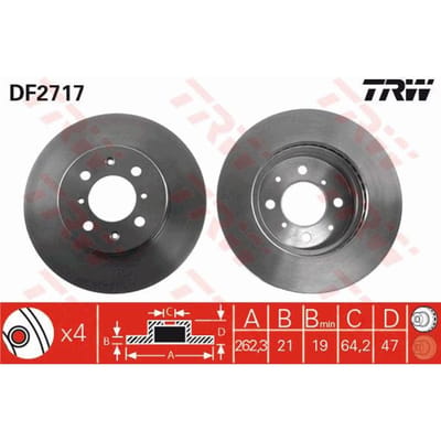 Remschijf TRW DF2717