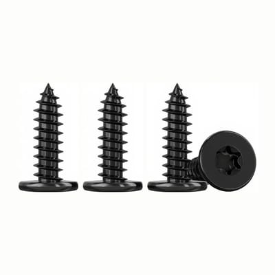 RVS Schroeven voor Hout Zwart M4 x 16mm - 50 Stuks Platte Kop, Ideaal voor Binnen- en Buitentoepassingen, Duurzaam en Corrosiebestendig