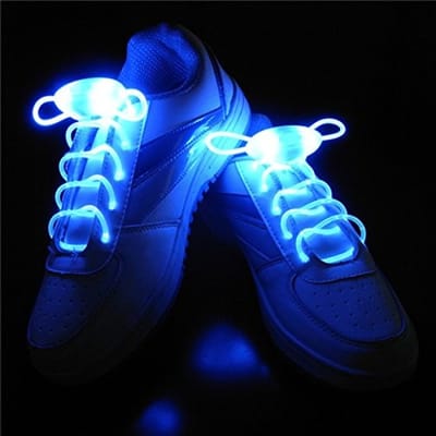 Allecto - LED Lichten voor Schoenveters - Multicolor - Veiligheid en Fun - Blauw - Lichtgevend - Perfect voor Avondwandelingen - Geschikt voor Elke...