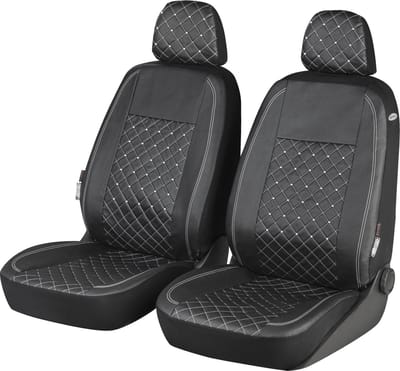 Walser Autostoelhoes Scarlett versierd met Swarovski kristallen - stoelhoes voor twee voorstoel - stoelbeschermer