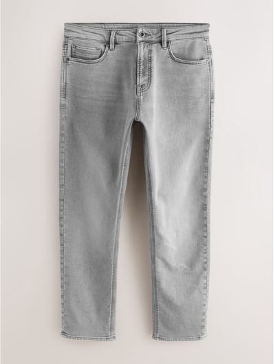 Next - Heren - Comfortabele slim-fit stretchjeans - Grijs