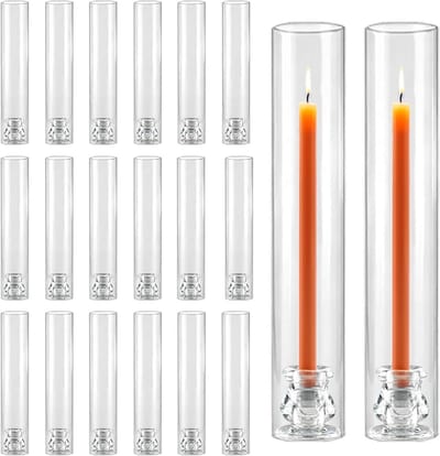 Set van 20 Glas Cilinder Vazen Kaarshouders voor Bruiloft en Tafeldecoratie
